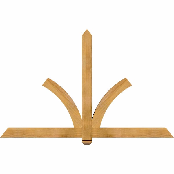 Ekena Millwork Redmond Rough Sawn Timber Gable Bracket, Western Red Cedar, 72"W x 45"H x 4"D x 4"F, 15/12 Pitch GBW072X45X0404RED00RWR - main